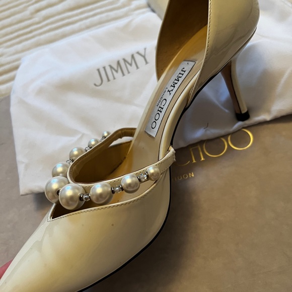 Jimmy Choo Aurelie 65MM patent bridal shoes - Picture 4 of 11